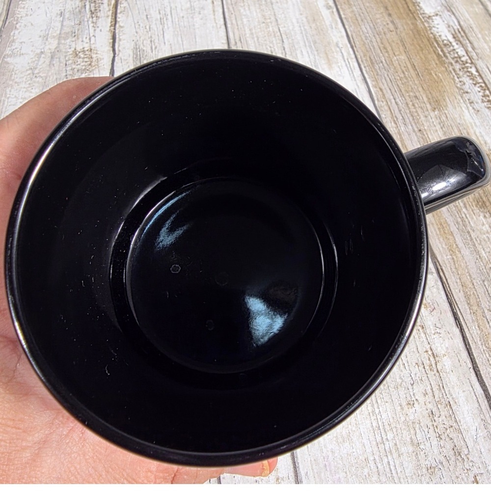 Christ the Savior is Born Nativity Scene Ceramic Coffee Mug White Black Interior - Picture 3 of 5